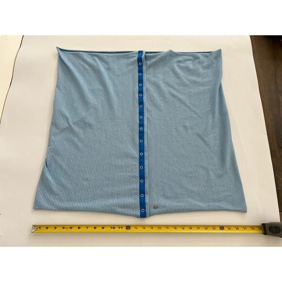 Lululemon Blue Striped Vinyasa Button Scarf Wrap One Size - Picture 2 of 16